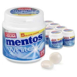 Mentos Kauwgom White Sweetmint Bottle (8x 75 stuks) Best