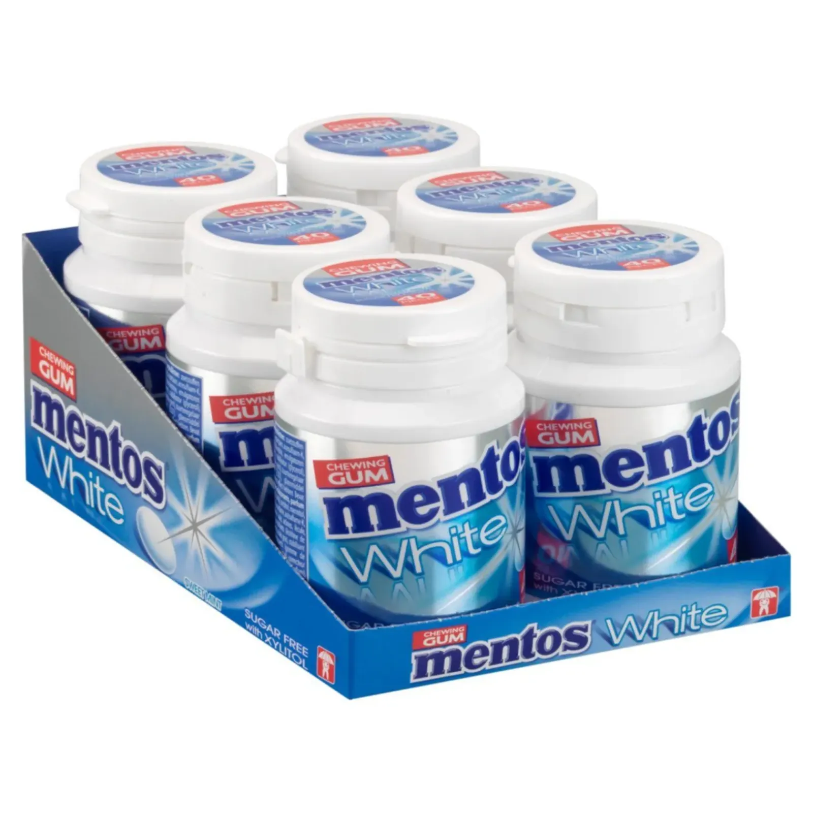Mentos Kauwgom White Sweetmint Bottle (6x 40 stuks) Outlet