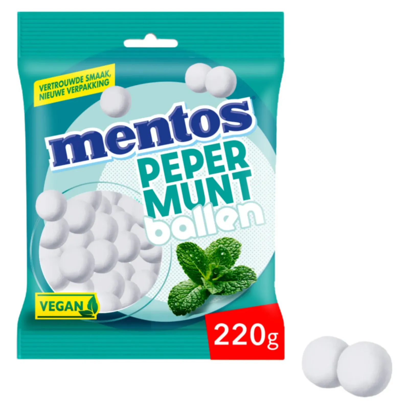 Mentos Pepermuntballen (12x 220gr) Outlet