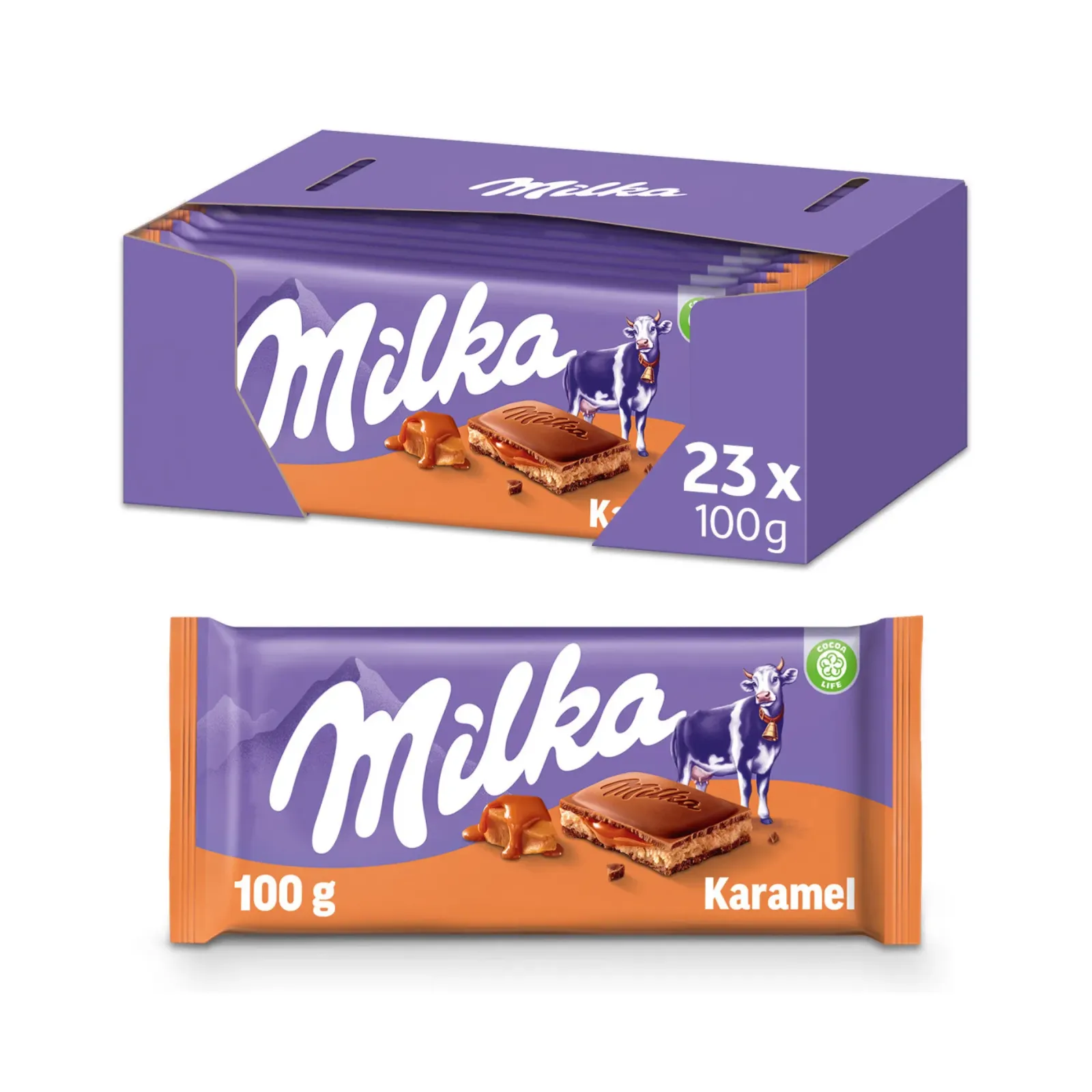 Milka Tablet Caramel (23x 100gr) New