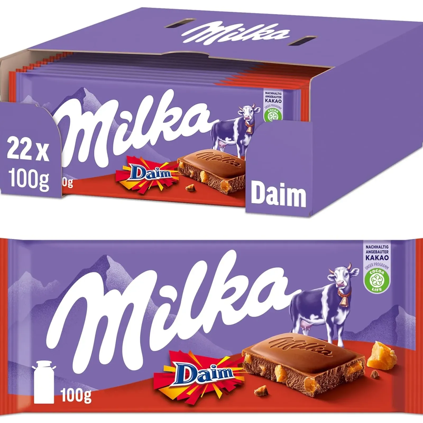 Milka Tablet Daim (22x 100gr) Online