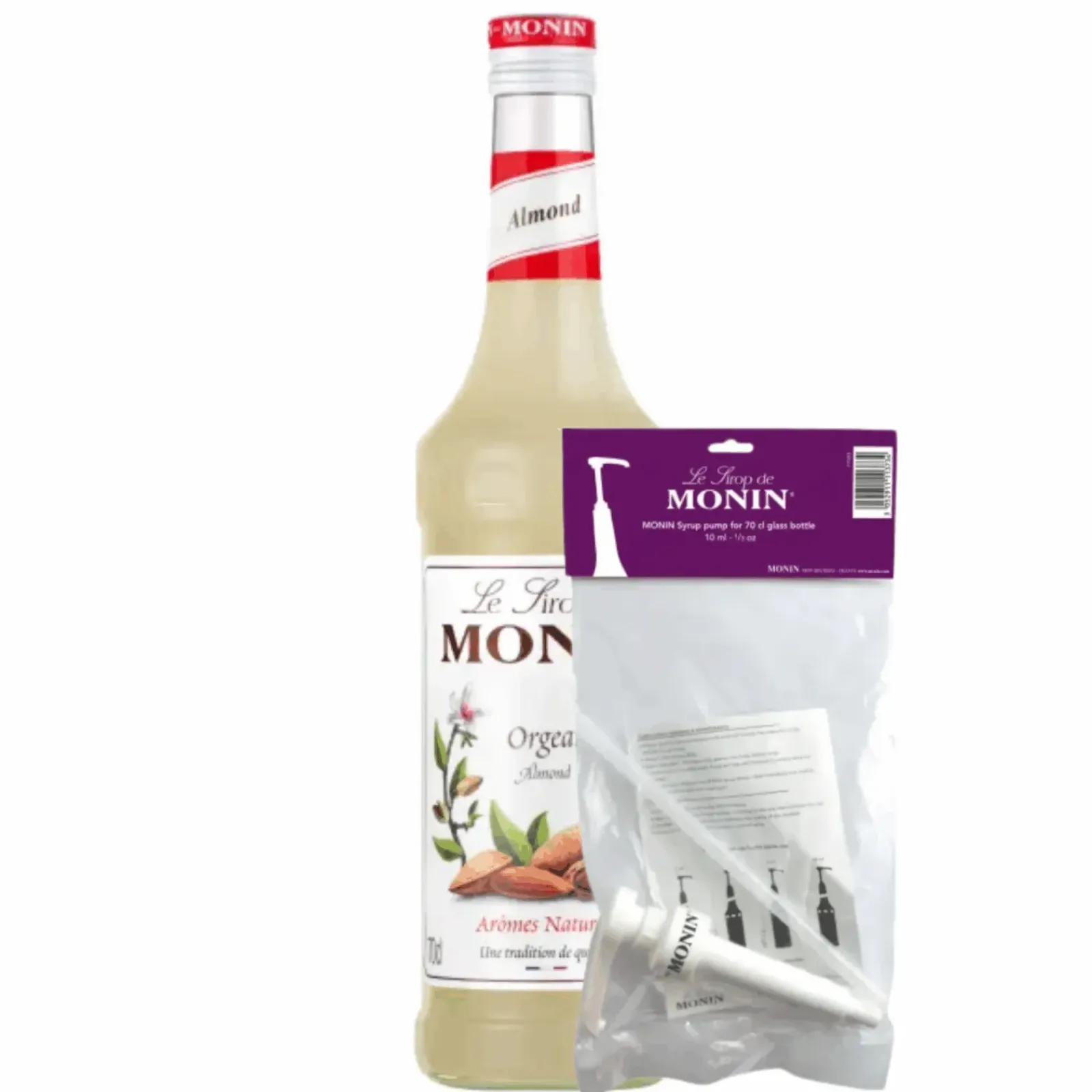 Monin Siroop Almond (70 cl) + Siroop Pompje (10Ml) New