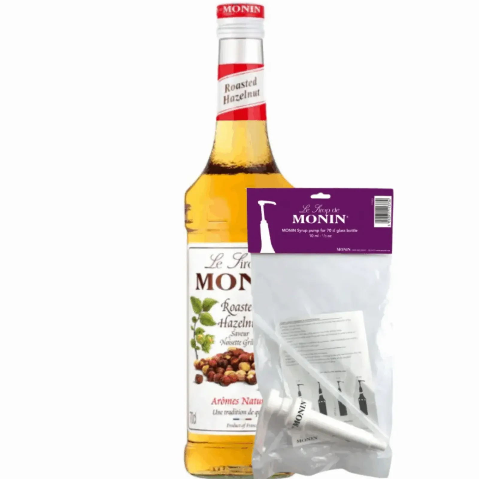 Monin Siroop Roasted Hazelnut (70 cl) + Siroop Pompje (10Ml) Sale