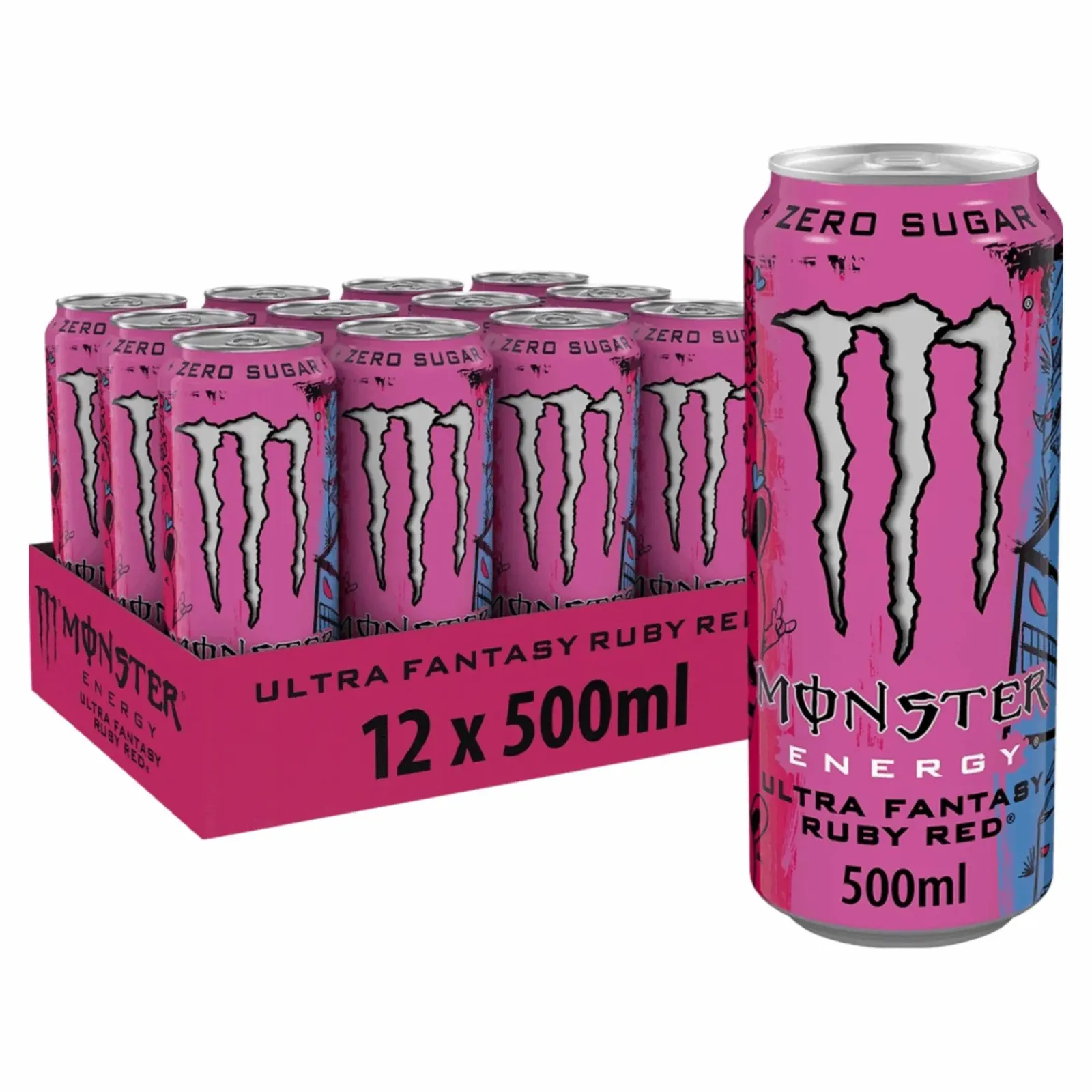 Monster Energy Ultra Fantasy Ruby Red blik (12x 500ml) Best