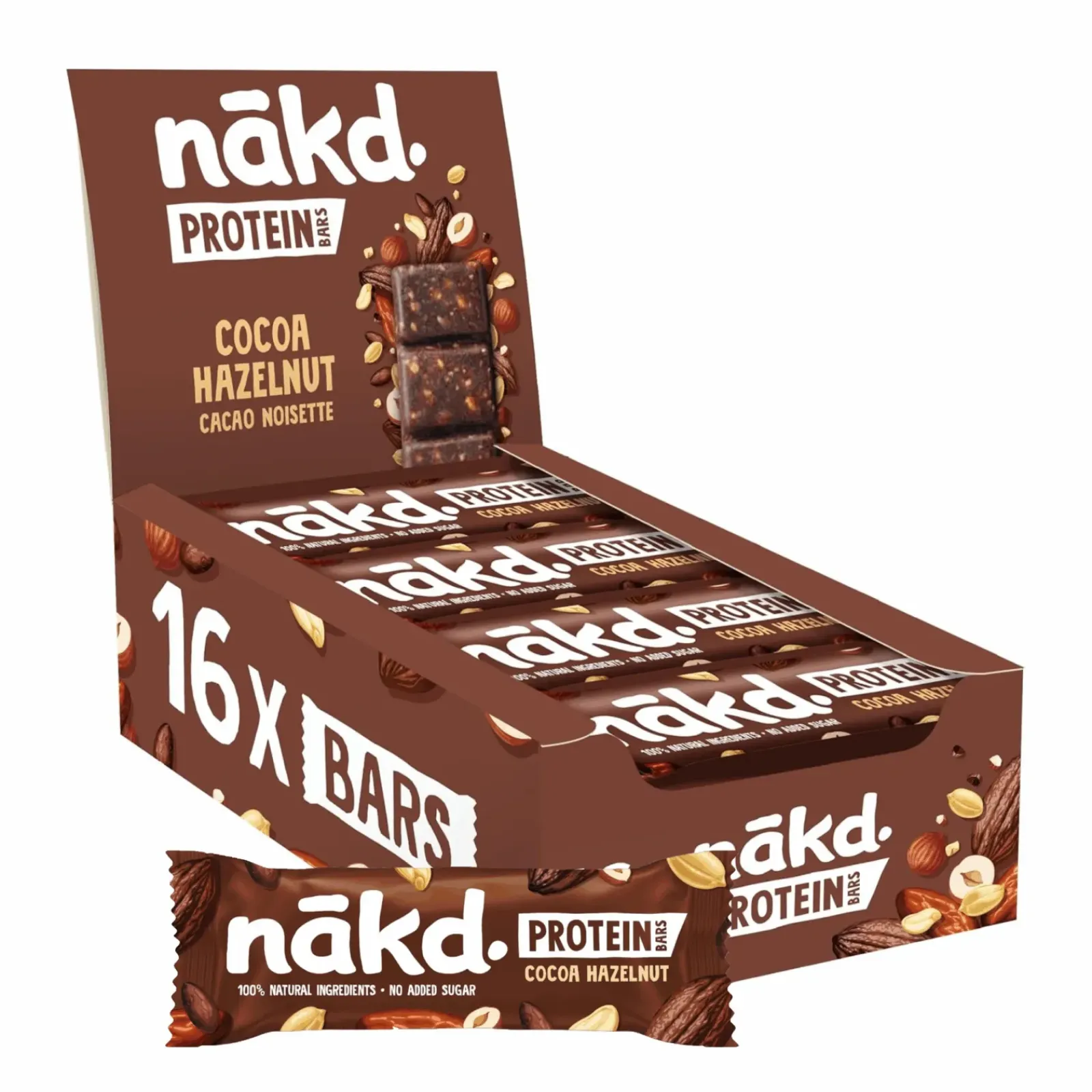Nakd Protein Cocoa Hazelnut (16x 45g) New