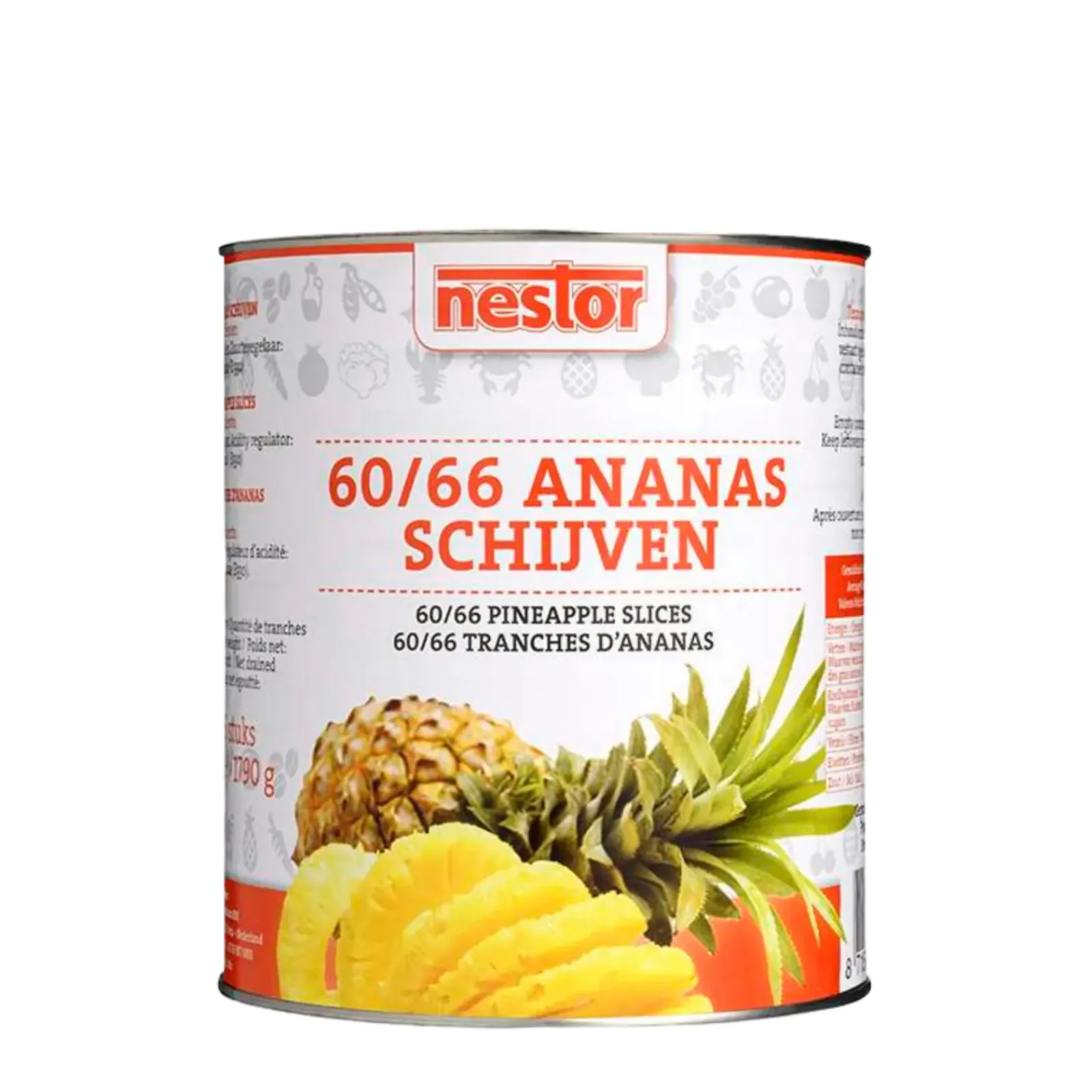 Nestor Ananas Schijven 60/66 (3050 gram) Best