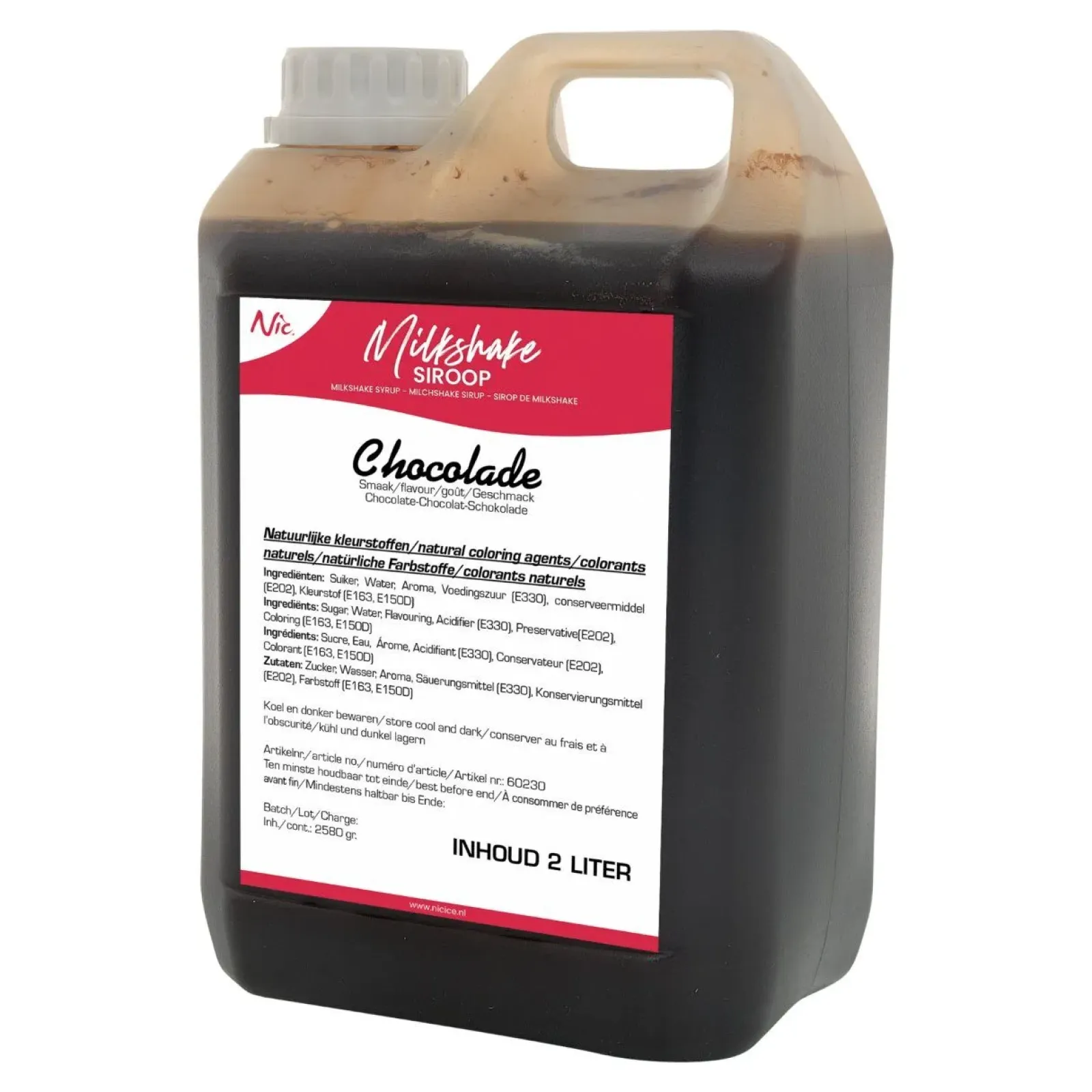 Nic Milkshakesiroop Chocolade (2 liter) Discount