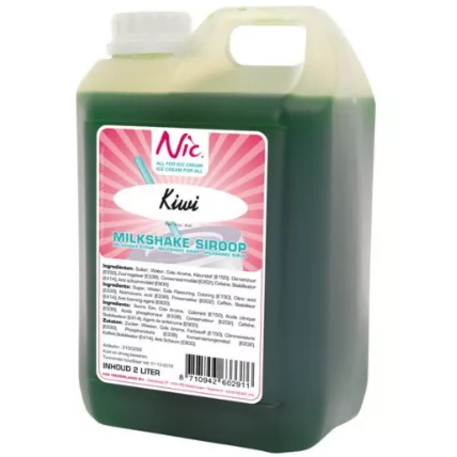 Nic Milkshakesiroop Kiwi (2 liter) Discount