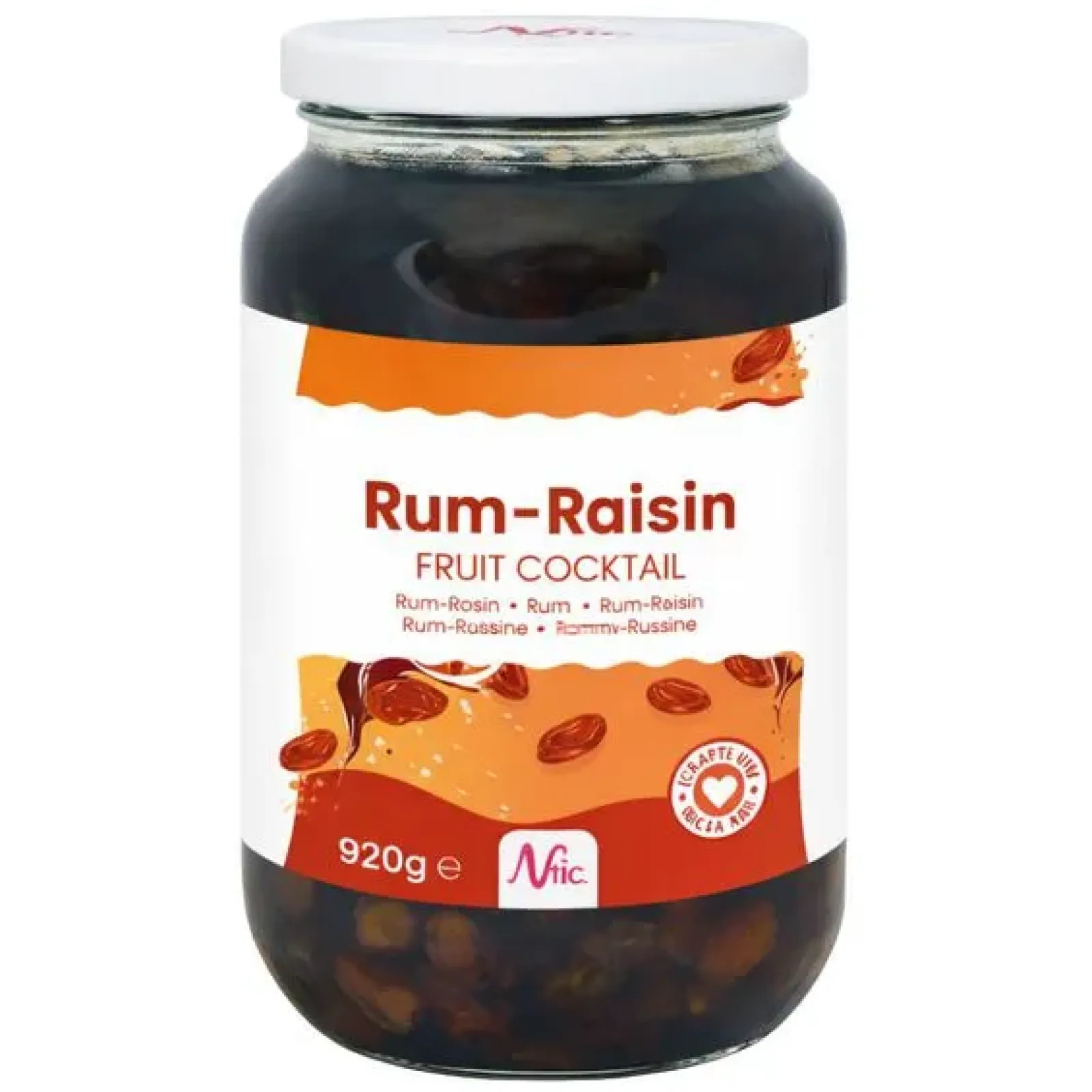 Nic rum rozijnen fruitcocktail pot 920 gram Discount