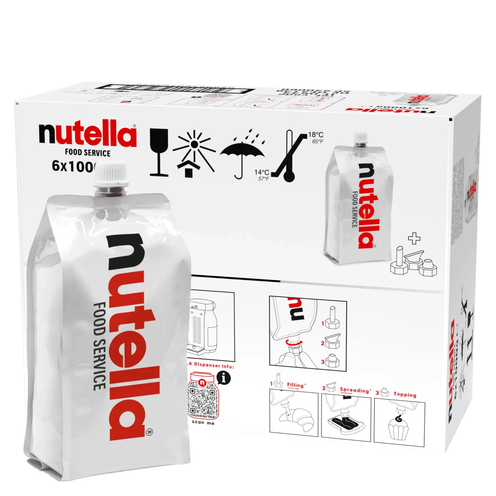 Nutella Food Service Cartridge (6x 1kg) Sale