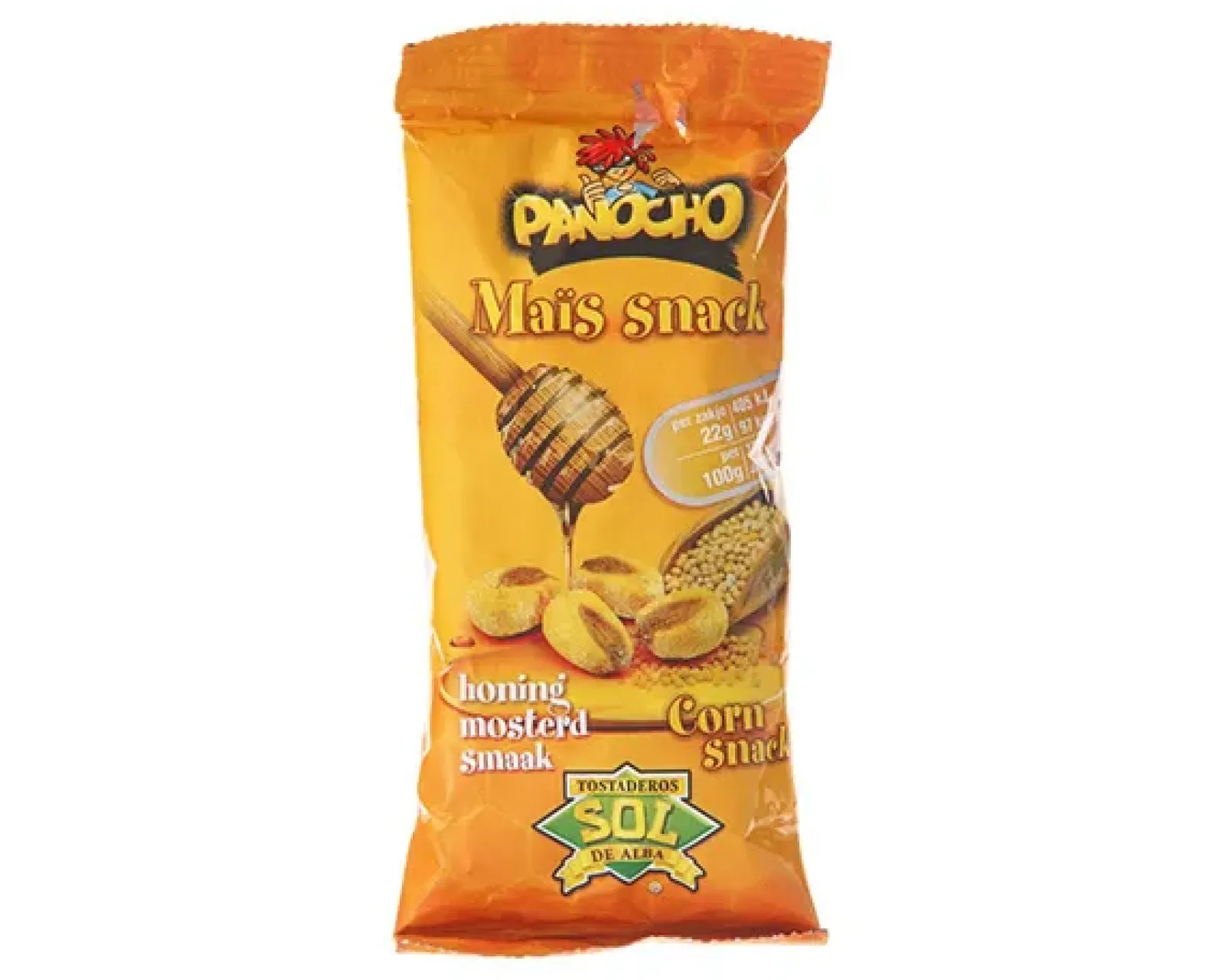 Sol de Alba Panacho Maïs Snack Honey Mustard Zakje (50x 26gr) New