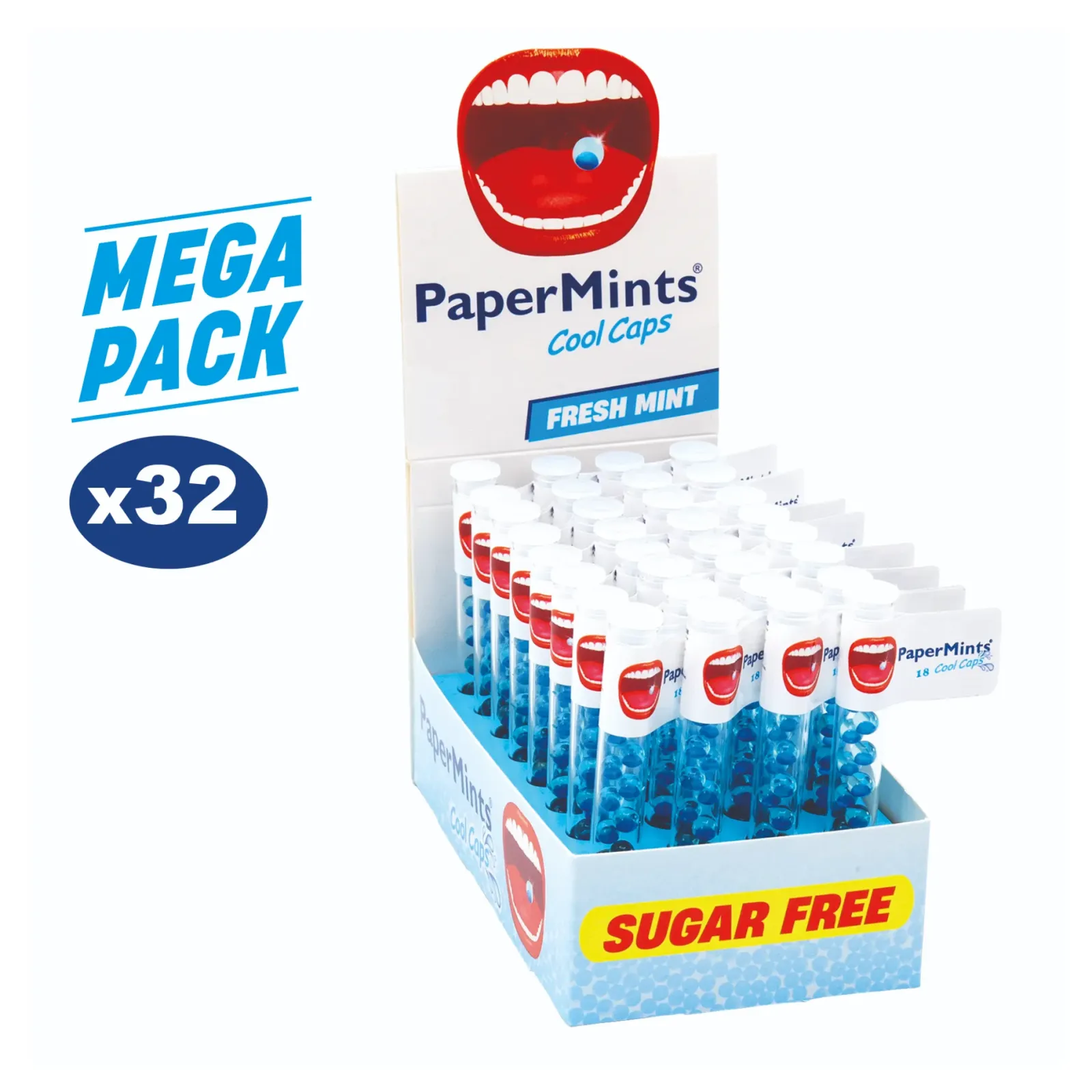 Papermints Cool Caps Fresh Mint (32x 18 stuks) New