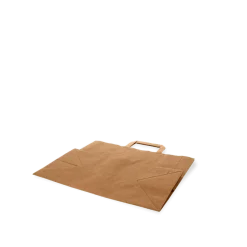 Papieren Draagtas Groot 32+17x27cm bruin (250 stuks)