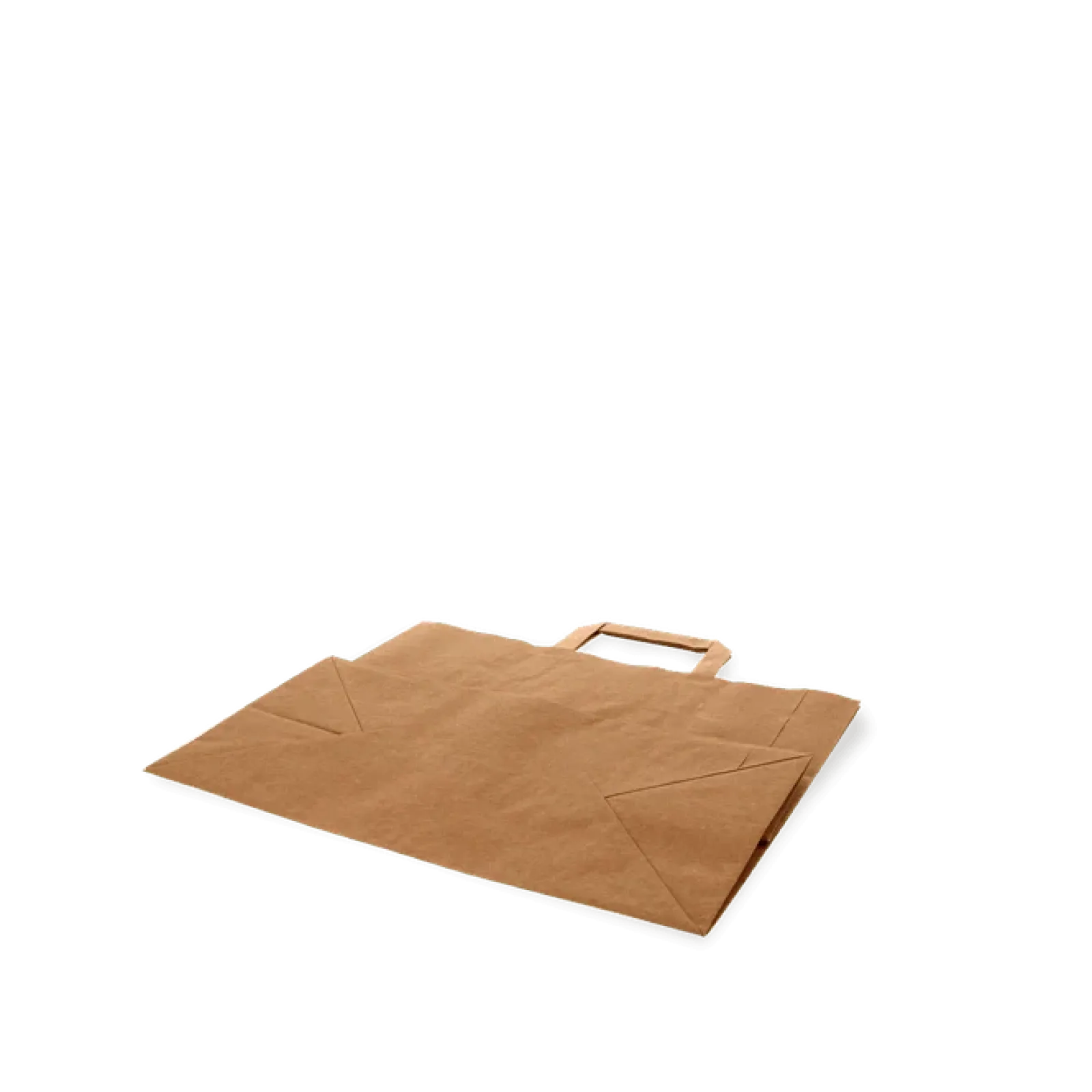 Papieren Draagtas Groot 32+17x27cm bruin (250 stuks)