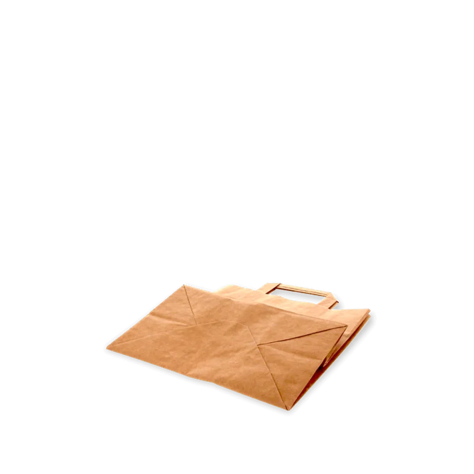 Papieren Draagtas Middel 26+17x27cm Bruin (250 stuks)