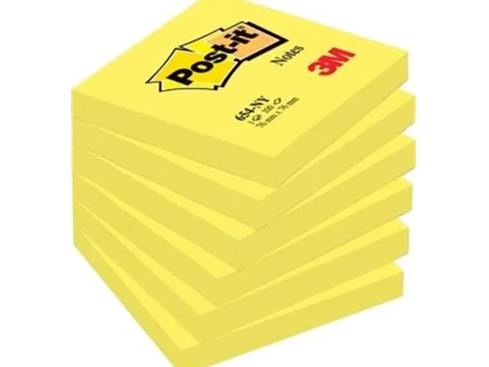 Post-it notes , 100 vel, ft 76 x 76 mm, Neongeel Discount