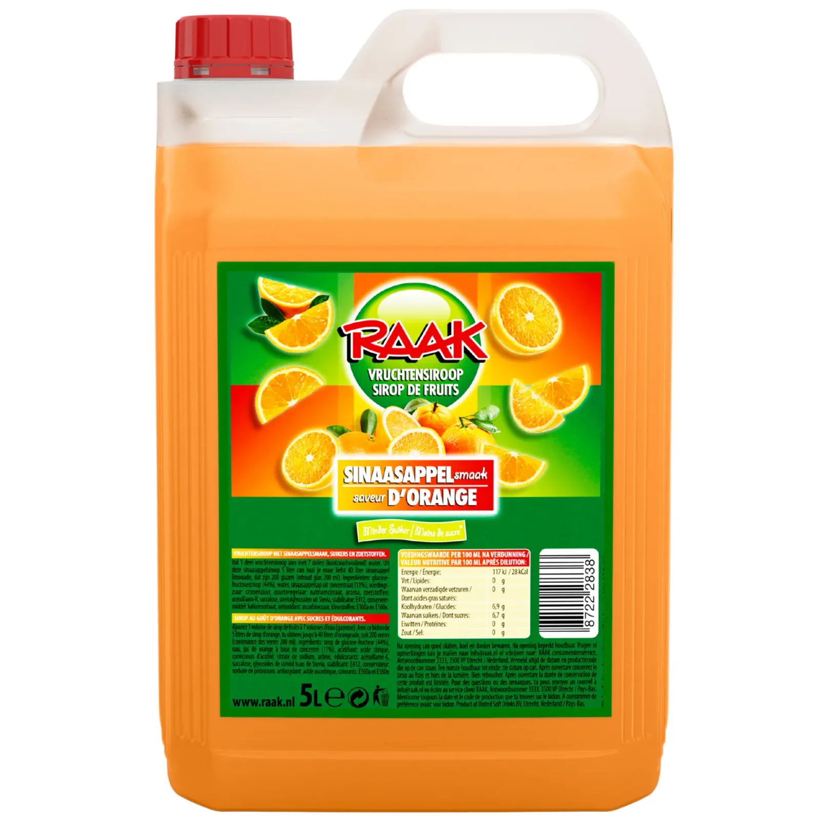 Raak Vruchtensiroop Sinaasappel (5 liter) Outlet