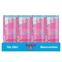 Red Bull the Pink Edition Sugarfree Bosvruchtensmaak blik (12x 250ml) New