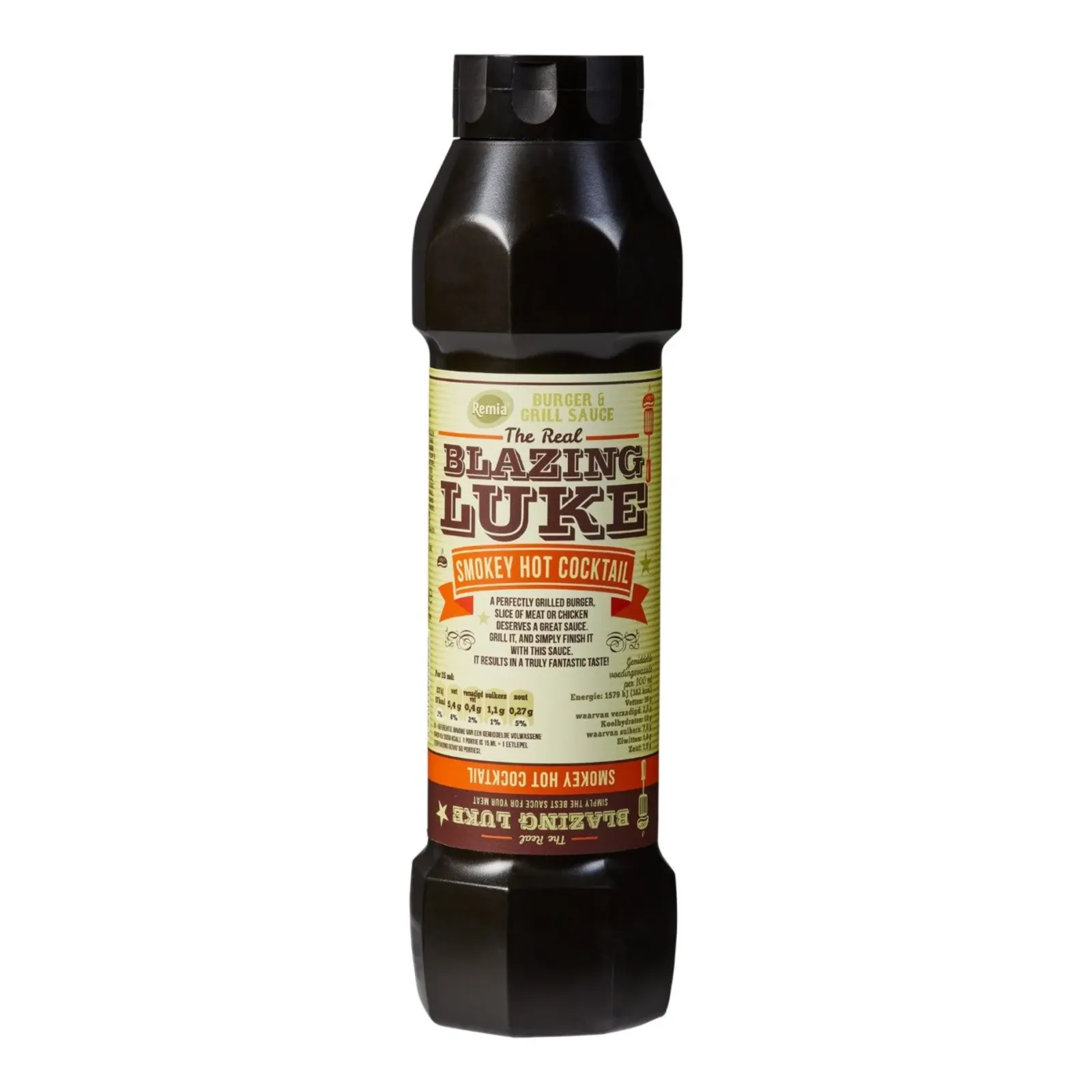 Remia burger & grill sauce blazing luke smokey hot cocktail (800ml) Discount