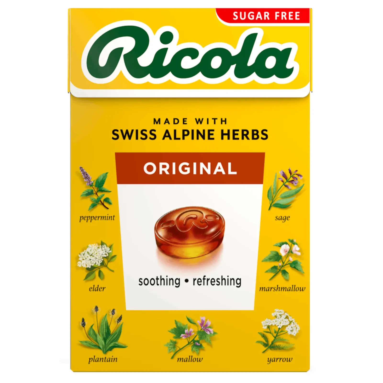 Ricola Gember Sinaasappelmunt doosje (20x 50gr) Outlet