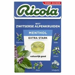 Ricola Menthol Extra Strong sv Doosje (20x 50gr) Sale