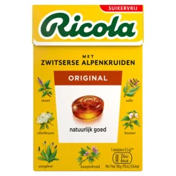Ricola Original Herb Suikervrij Doosje (20x 50gr) Online