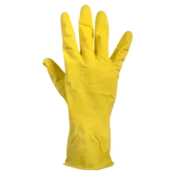Comfort Rubber huishoudhandschoen geel maat S (1 paar)