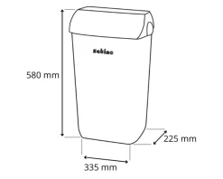 Satino Afvalbak Wit (23 liter) Clearance