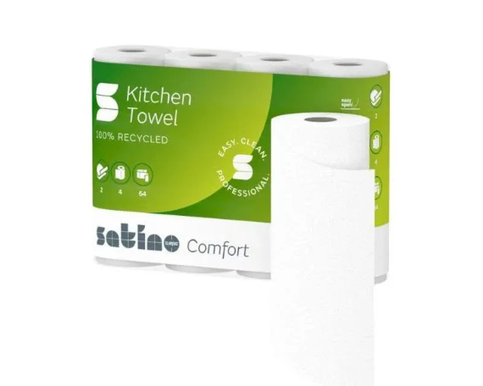 Satino Comfort Keukenrol 2 Laags 64 vel (8x 4 rol) Clearance