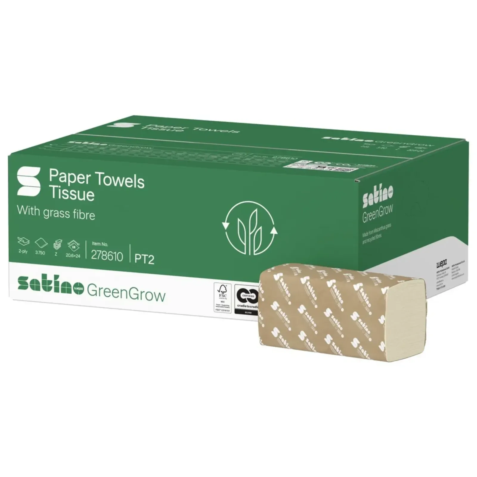 Satino GreenGrow handdoekje 2 laags 20, 6×24 (3750 stuks) Sale