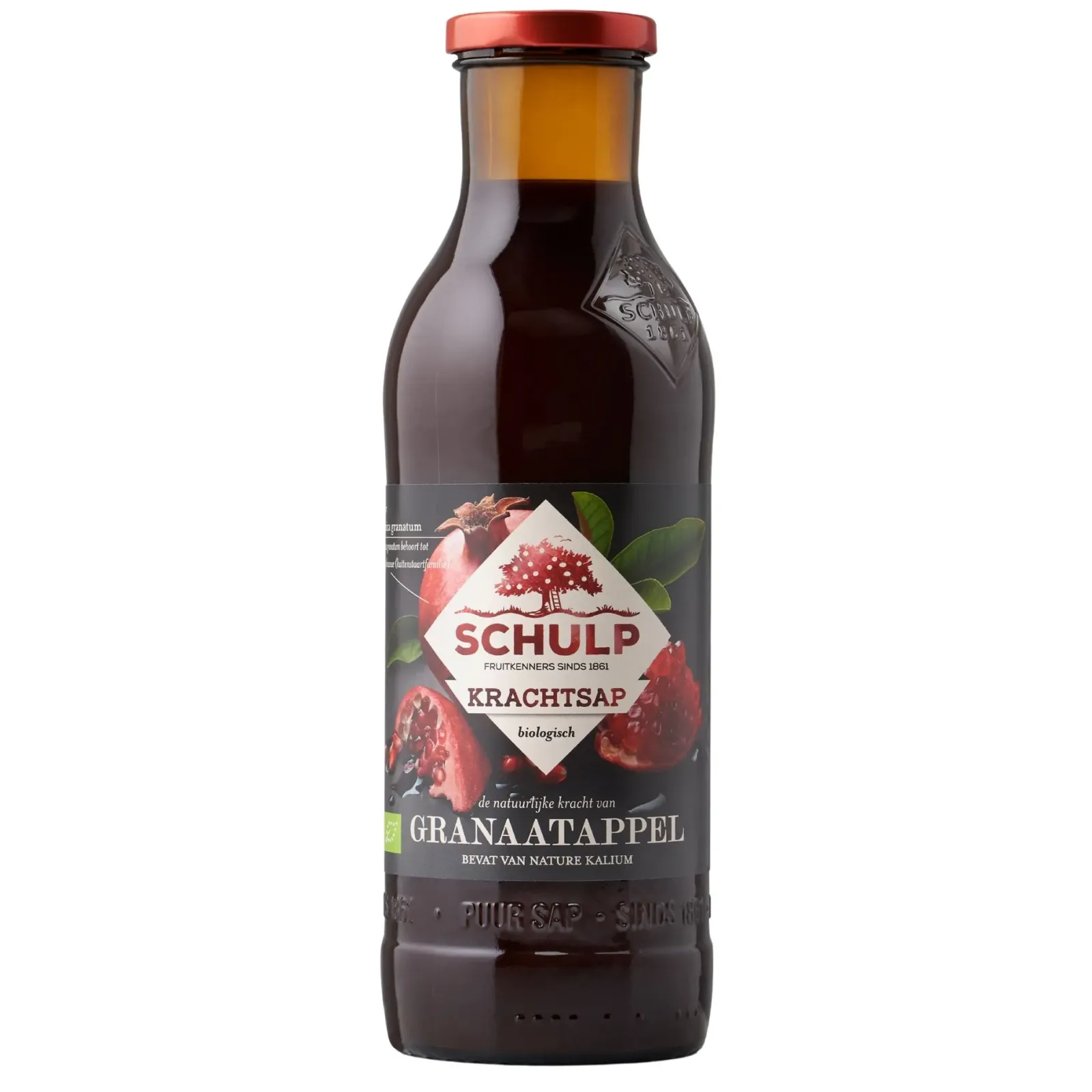 Schulp Krachtsap Granaatappelsap Puur Biologisch fles (6x 0,75 liter)