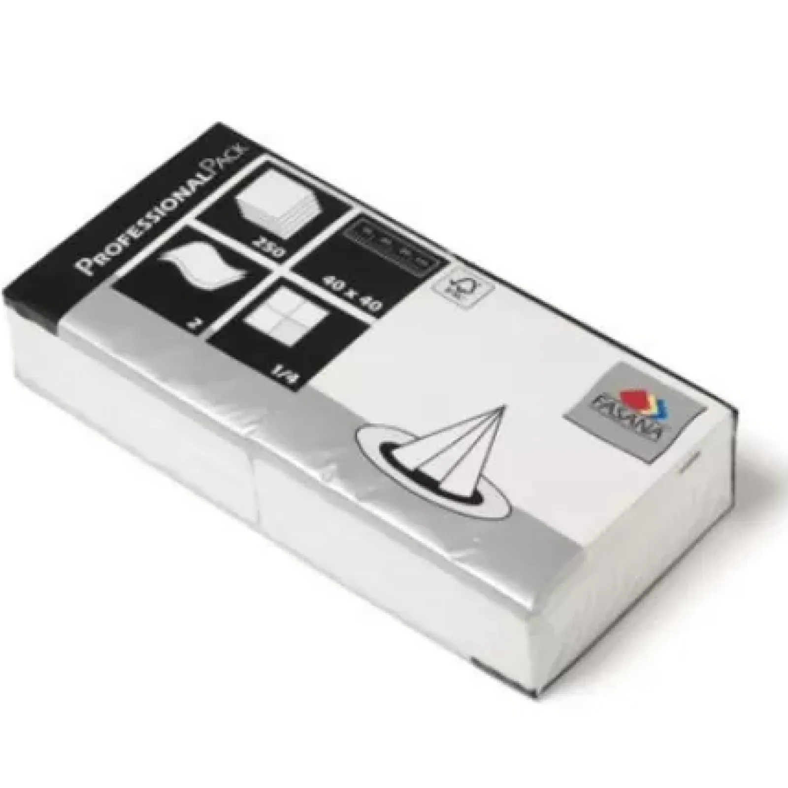 Merkloos Servet hoog wit 2 laags cellulose 40 cm 1/4 vouw fasana (250 stuks) Sale