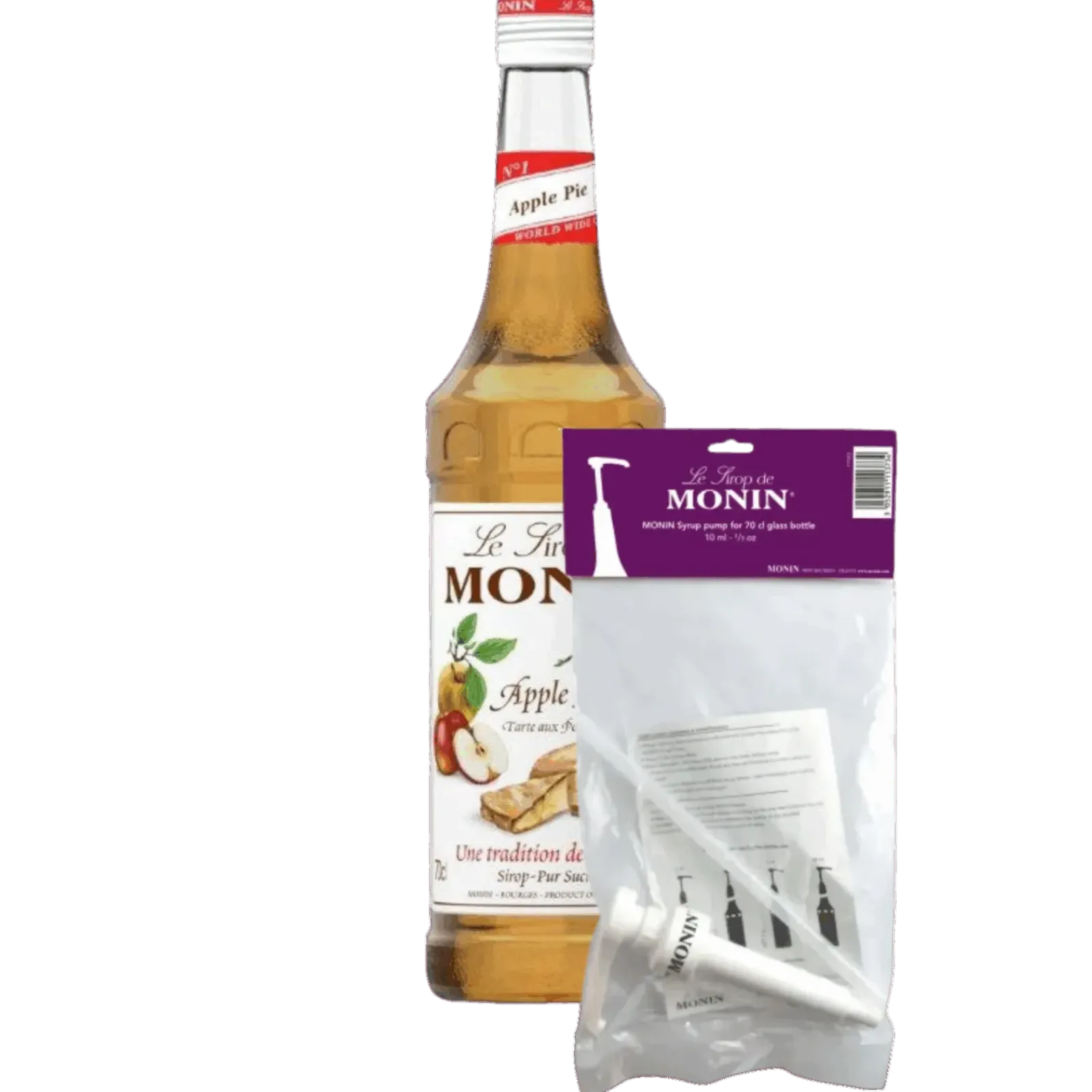 Monin Siroop Appeltaart (70 cl) + Siroop Pompje (10ml)