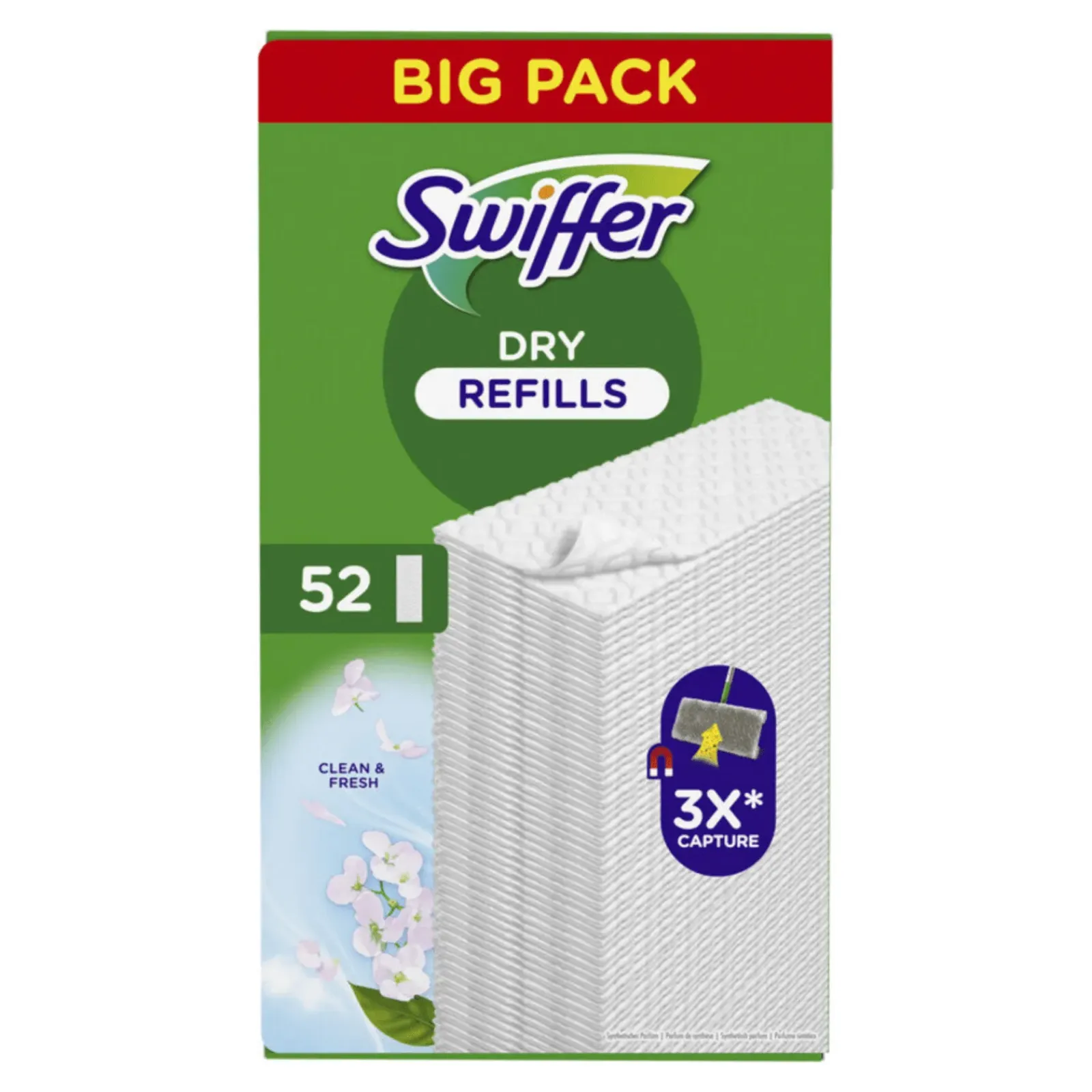 Swiffer Dry Vloerreiniger Droge Doekjes (52 stuks) New