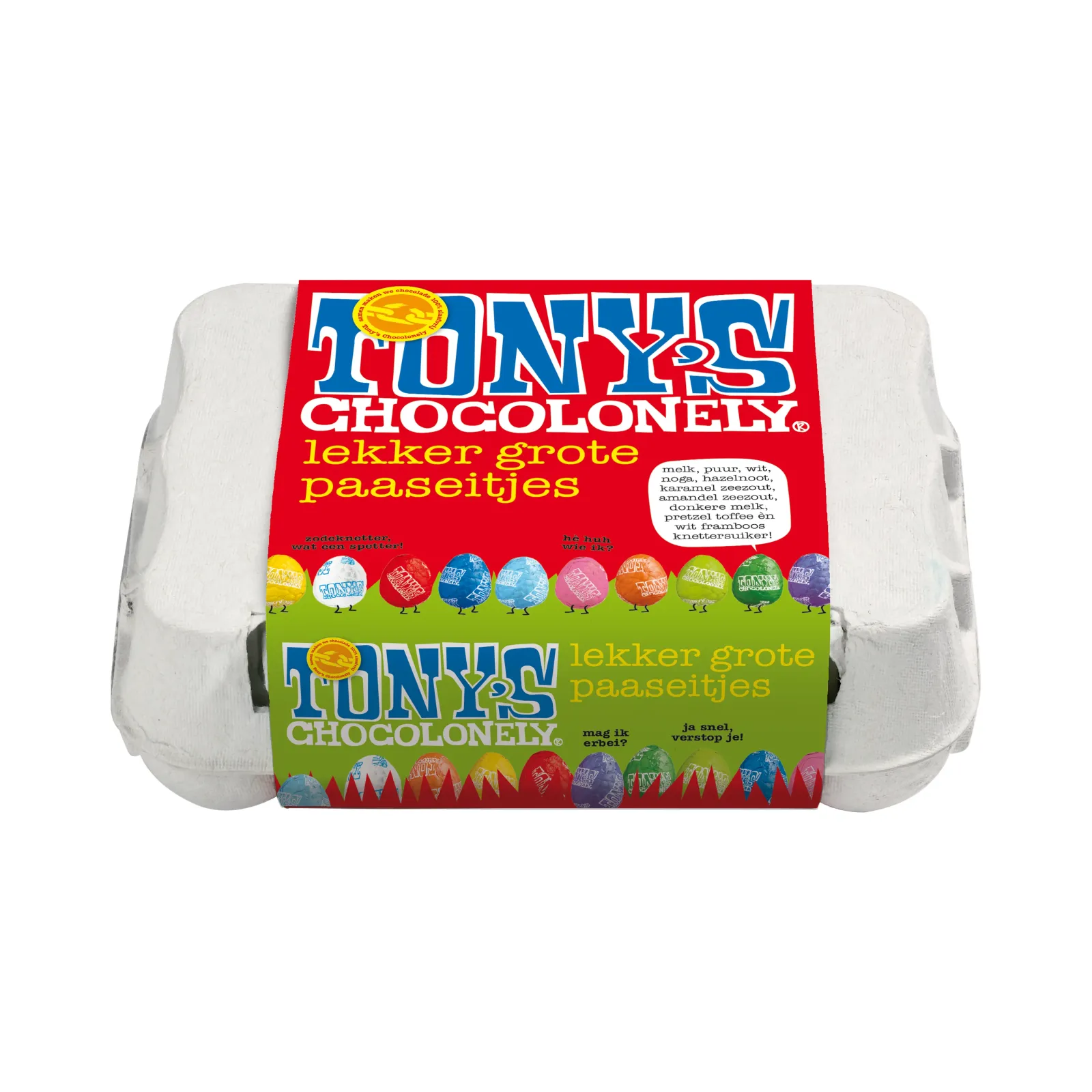 Tony's Chocolonely Tony’s Chocolonely Paaseitjes Assorti (12 stuks) OP=OP Best