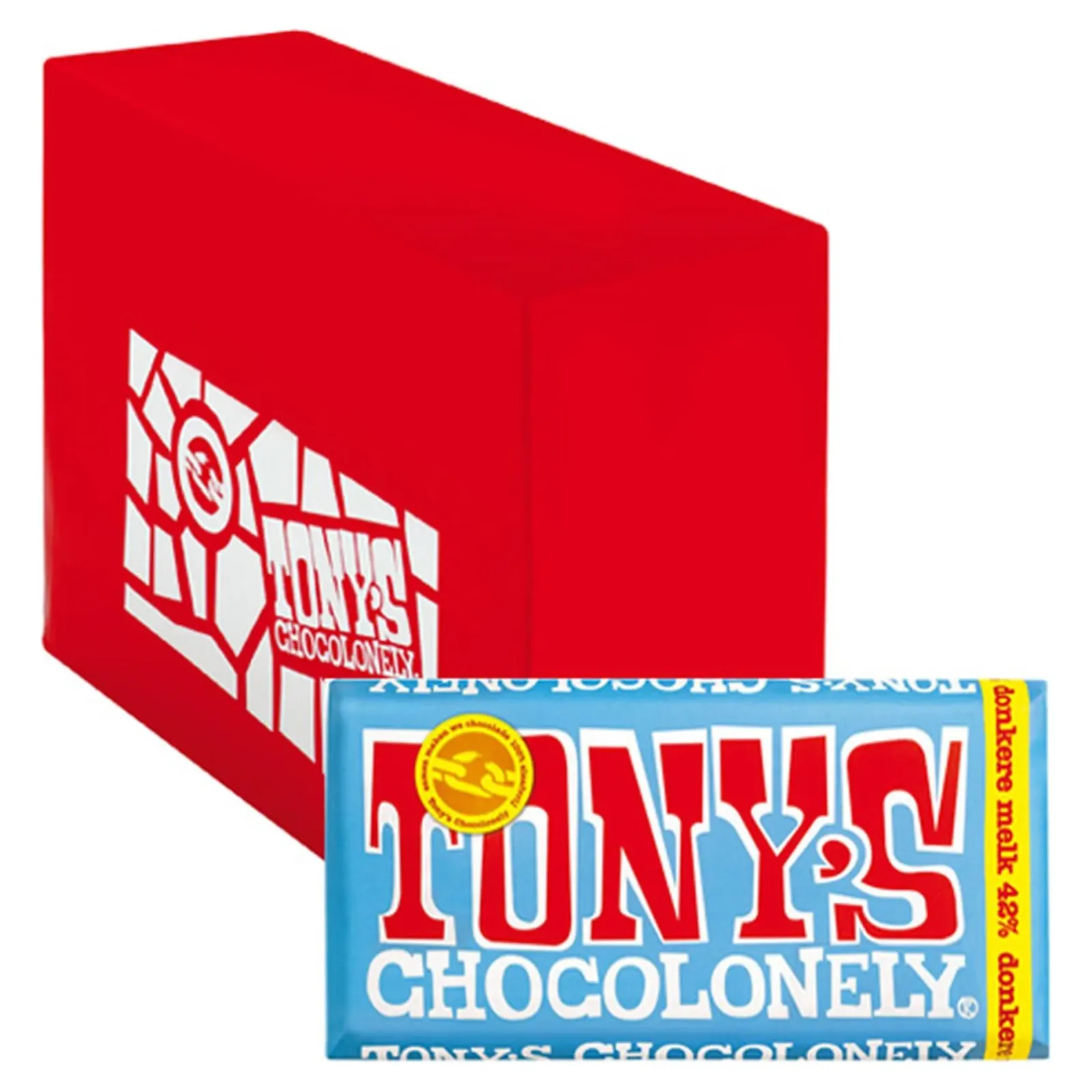 Tony's Chocolonely Tony’s Chocolonely Reep Donkere Melk 42% (15x 180gr) Sale