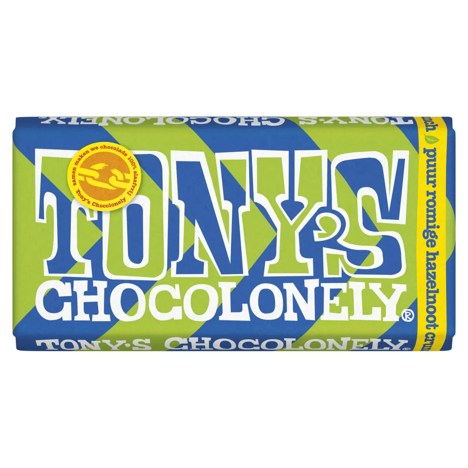 Tony's Chocolonely Tony’s Chocolonely Reep Puur Romige Hazelnoot Crunch (15x180gr) Outlet