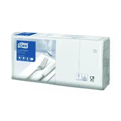 Tork Lunchservet Wit 33×33 2-laags 1/8 vouw (200 stuks) New