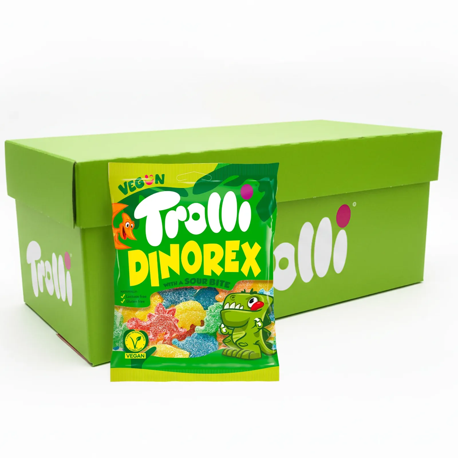 Trolli Dino Rex Veggie zakje (18x 200g) Clearance