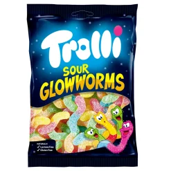 Trolli Zure Gloeiwormen zakje (18x 200g) Outlet