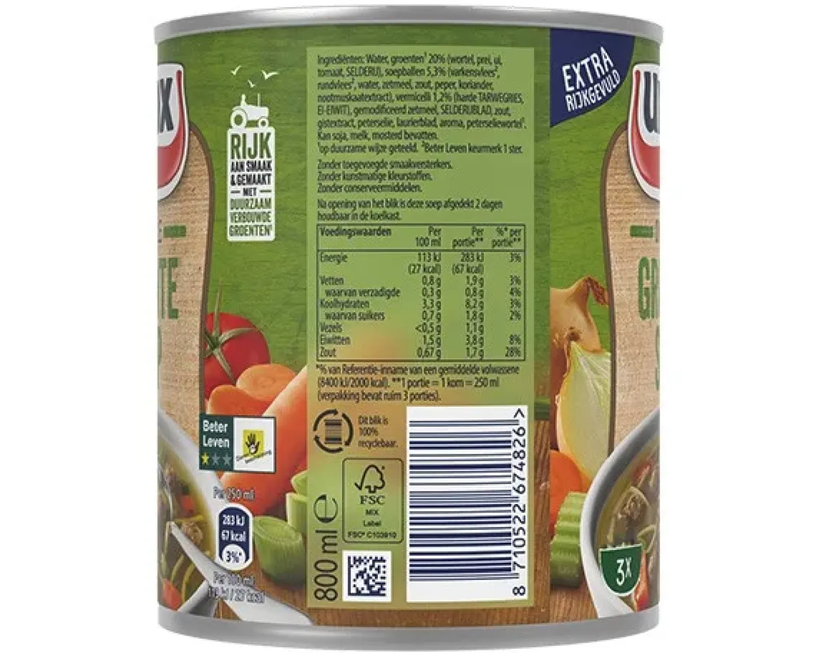 Unox Groentesoep Blik (6x 0,8 liter) Clearance