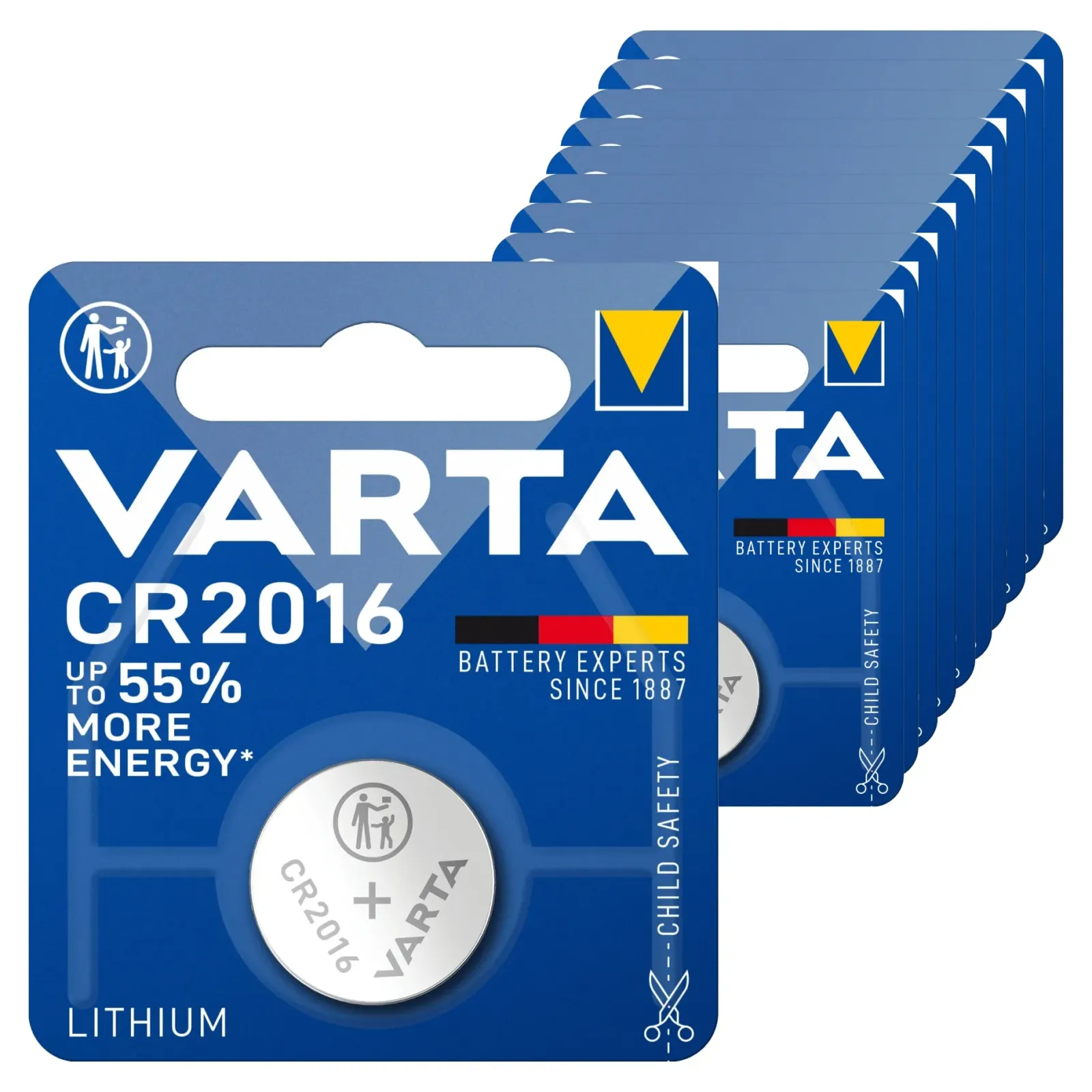 Varta CR2016 Lithium Knoopcel Batterij (10 stuks) Discount