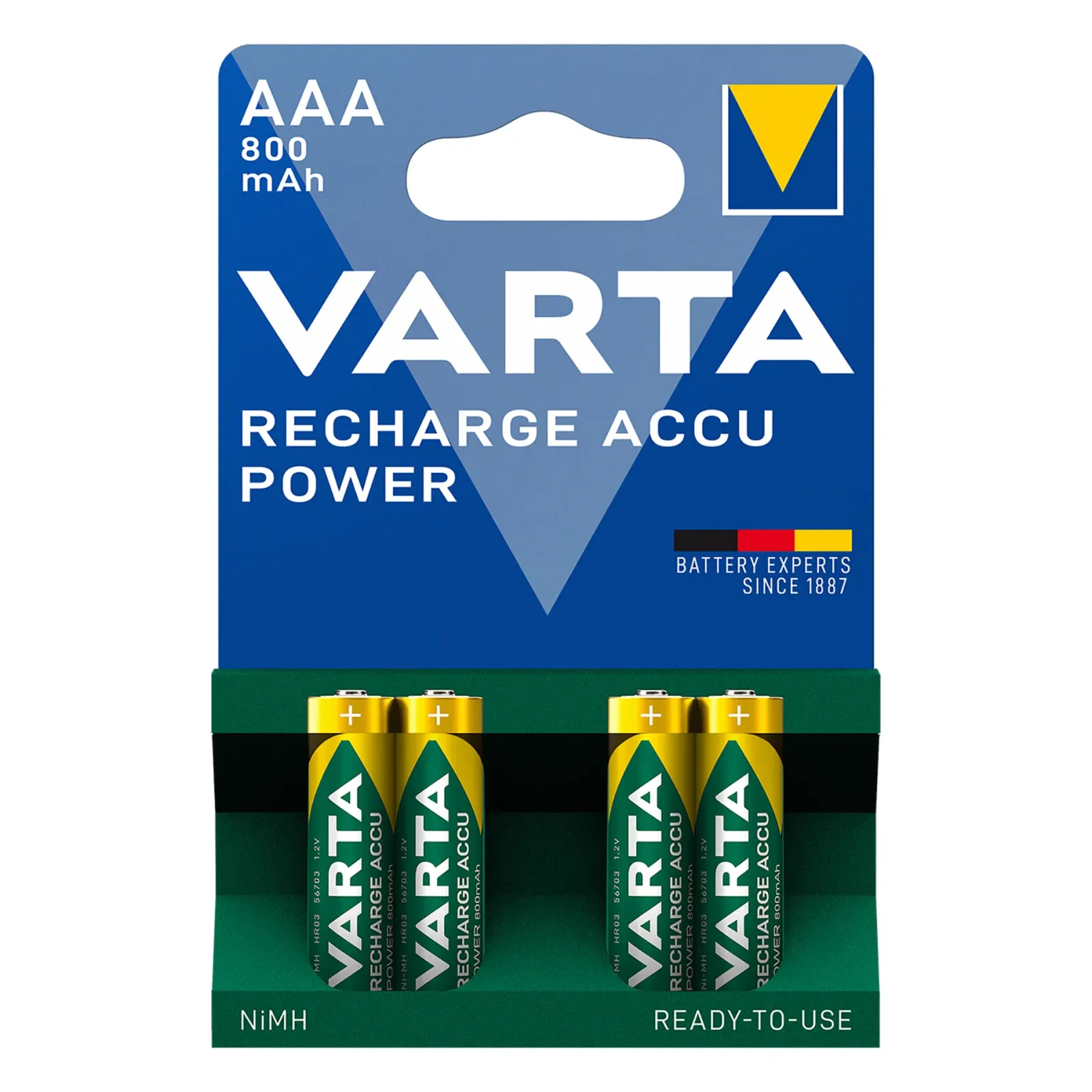 Varta Oplaadbare Batterijen HR03 800mAh AAA (4 stuks) Clearance