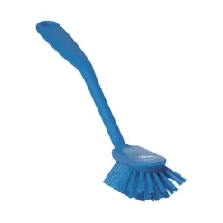 Vikan afwasborstel normaal + schraprand blauw Hot