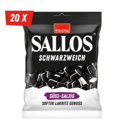 Villosa Sallos Schwarzweich Süß-Salzig (20x 200gr) New