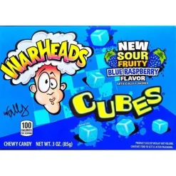 Warheads sour cubes blue raspberry doosje (12×85 gram) Sale