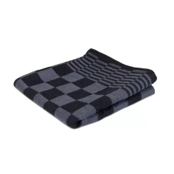 Wecoline Weco Theedoek Geblokt Zwart 70x70cm (6 stuks)