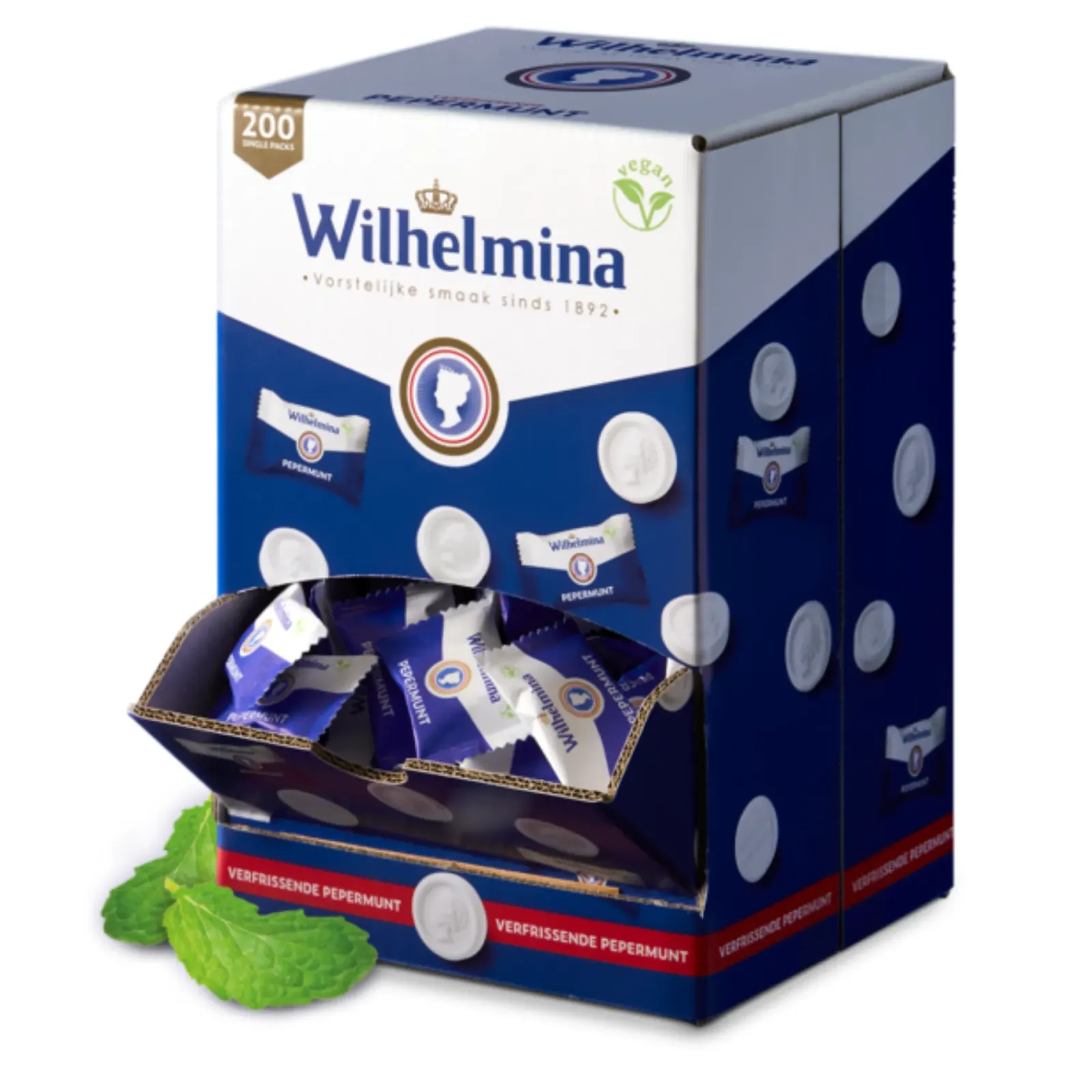 Wilhelmina Pepermunt Vegan Single Pack (200 stuks) Discount